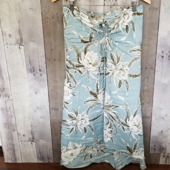 Hawaiian print strapless dress - Picture 1 of 6